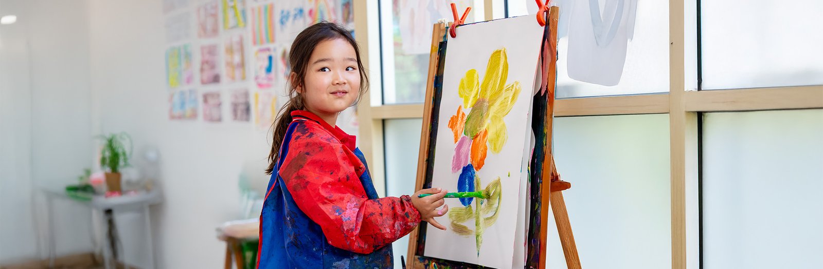 Arts student painting